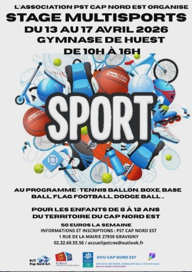 Stage Multisports du 13 au 17 avril à Huest