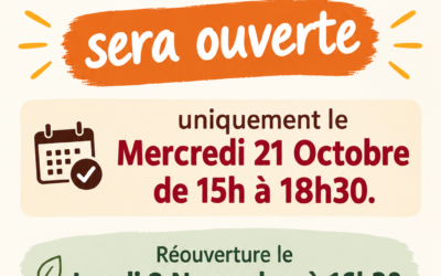 Fermeture Médiathèque congés d&rsquo;automne