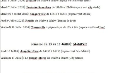 Programme Mobil été et Cinéma de Plein Air 2026