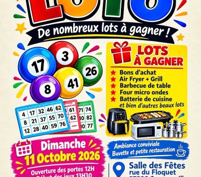 Loto du Club de l&rsquo;Amitié Dimanche 11 octobre